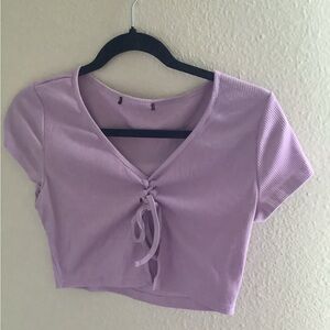 Purple tie top